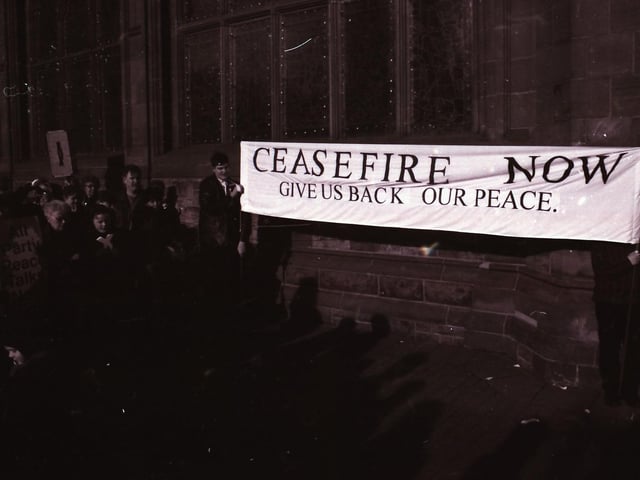 Peace Rally held at the Guildhall Square back in 1996.