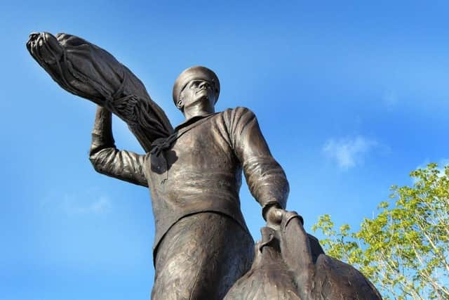 The 'international sailor' statue at Ebrington.