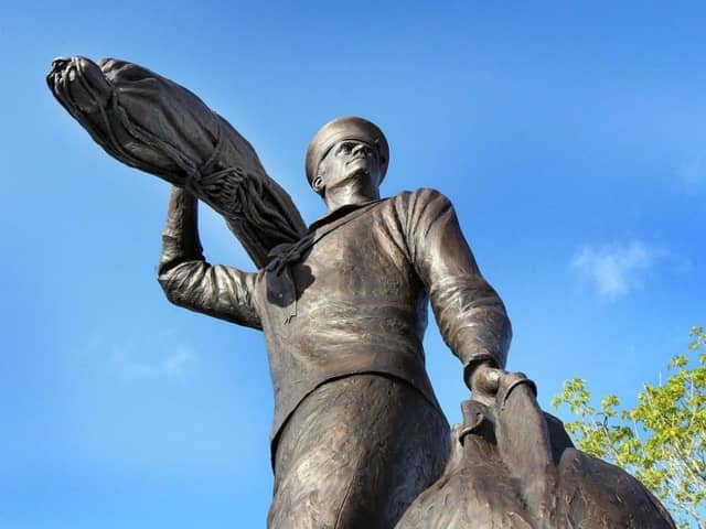 The 'international sailor' statue at Ebrington.