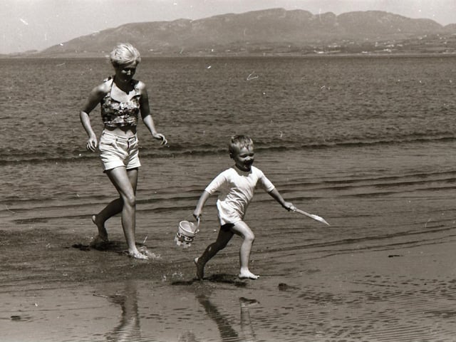Fun in the sun at Lisfannon in June 1995.