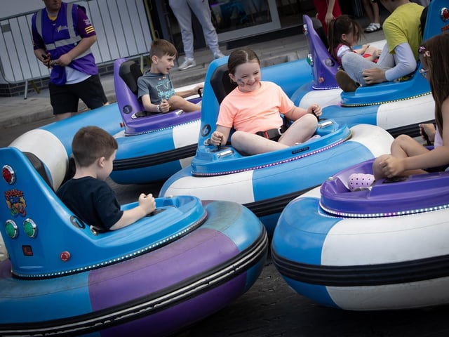 Fun on the Bumpers at Friday's Fun Day in the Gasyard. (Photos: Jim McCafferty Photography) : .