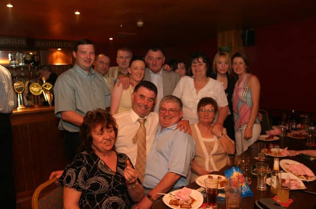 Having fun at Derry parties in 2004. Margaret & Freddie Campbell