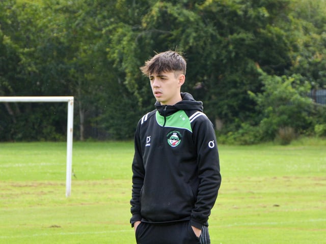A young player looks on during the Foyle Cup.