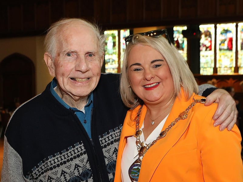 Mayor Sandra Duffy with John McCartney. (Photo - Tom Heaney, nwpresspics)