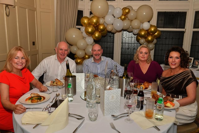 Relatives and friends of Margaret Jackson celebrate her 65th birthday in Bishop’s Gate Hotel. Photo: George Sweeney
