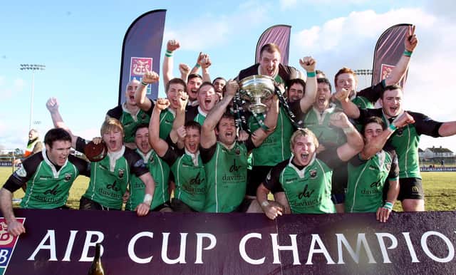 Derry team celebrate winning the 2010 AIB Junior Cup. (Photo: Presseye/Dan Sheridan)