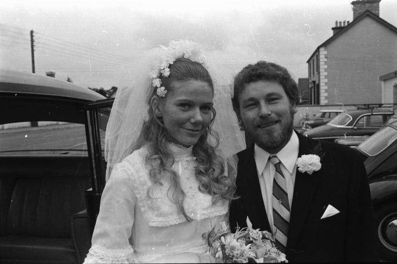 Dermie and Pauline on their wedding day in October 1972.