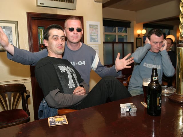 Customers at the Bogside Inn back in June 2004.