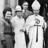 Bishop Edward Daly with members of his family following his ordination in St. Eugene's Cathedral on Sunday, March 31, 1974. From left - Mrs. Marion Ferguson, Belcoo, Mrs. Dympna Gallagher, Mountcharles, Mr. Tom Daly, Mrs. Susan Daly, Belleek and Mrs. Anne Gibson, Lisnaskea.