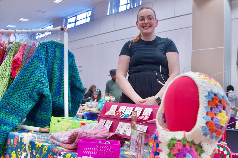 Shannon Loughrey with her Shan Crochet Designs at the St. Mary's College Christmas Fair.