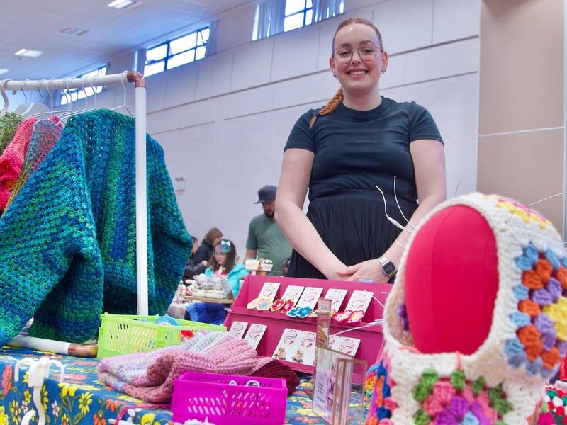 Shannon Loughrey with her Shan Crochet Designs at the St. Mary's College Christmas Fair.