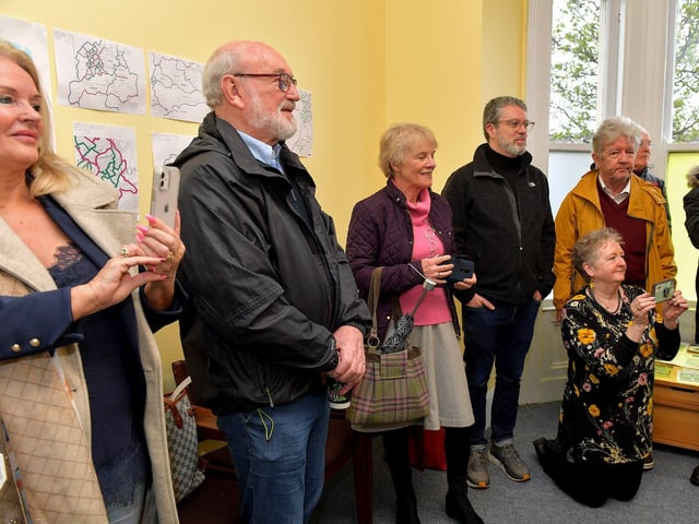 Alliance party members at the official opening of the party’s new constituency offices at 1 Dacre Terrace, Carlisle Circus, Derry, on Wednesday morning. Photo: George Sweeney. DER2313GS – 30