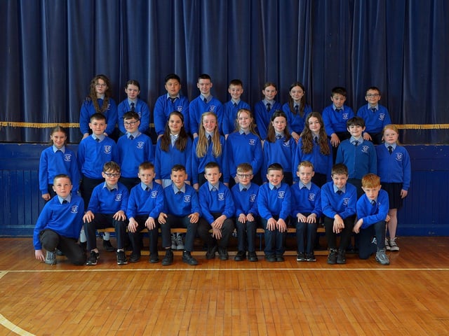 Mrs Higgins’ P7 leavers class at Nazareth House Primary School. Photo: George Sweeney. DER2320GS – 75