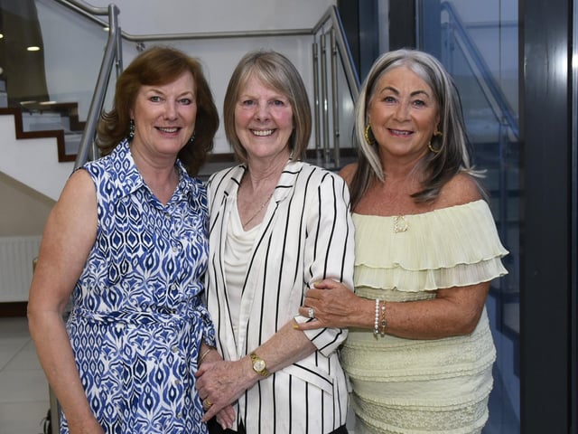 Christine Chivers, Teresa Moore and Deirdre O'Leary at Owenbeg on Friday night.