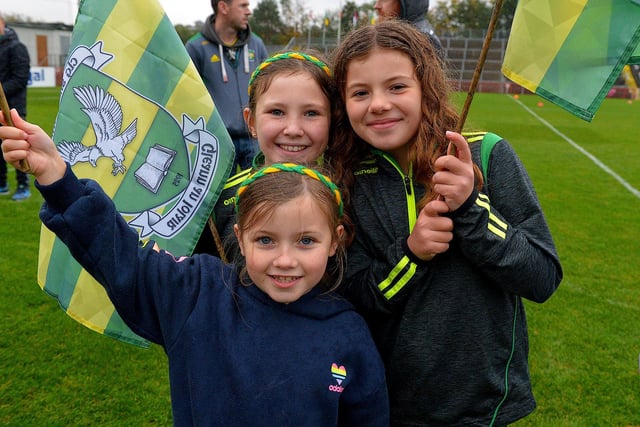 Young fans of Glenullin at Sunday’s IFC final against Drumsurn at Celtic Park.  Photo: George Sweeney.  DER2243GS – 033