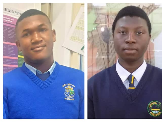 The late Emmanuel Familola and Matt Sibanda. Pictures with permission from Scoil Mhuire and Crana College.