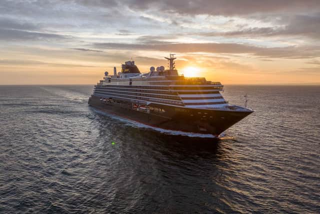 The Explora I anchored in Lough Foyle on August 31, 2023