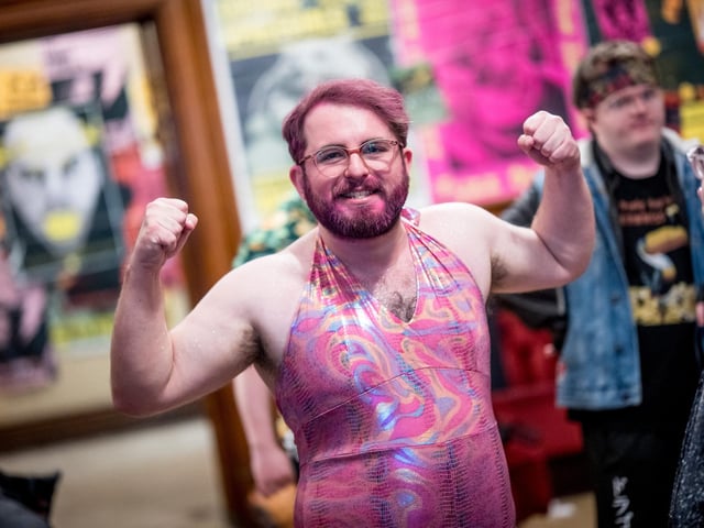 Looking pretty in pink.