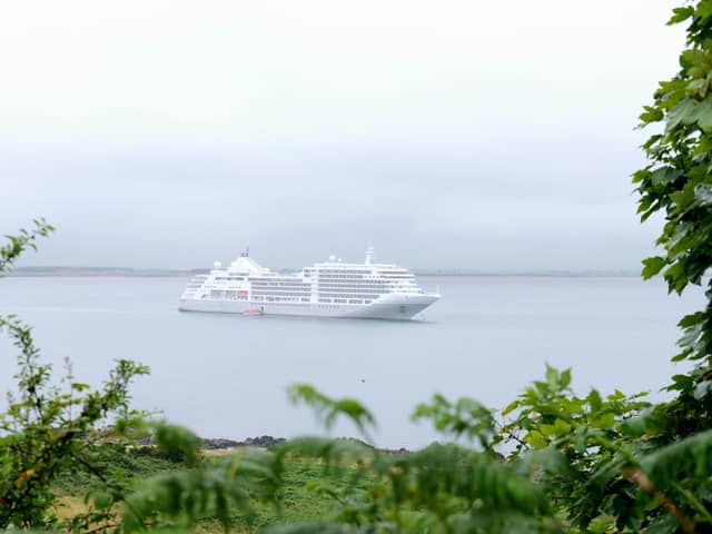 The Luxury Silver Spirit Cruise Ship on its inaugural visit to Donegal.