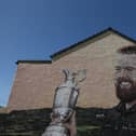 A mural of Shane Lowry, the last winner at Portrush, on the side of a house in the town prior to The 153rd Open championship. (Photo by Richard Heathcote/Getty Images)