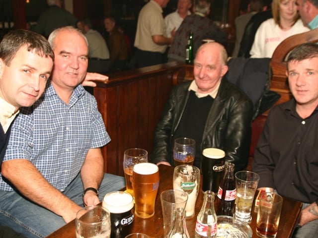 Punters enjoying some food and pints in The Beechtree Bar back in November 2004.