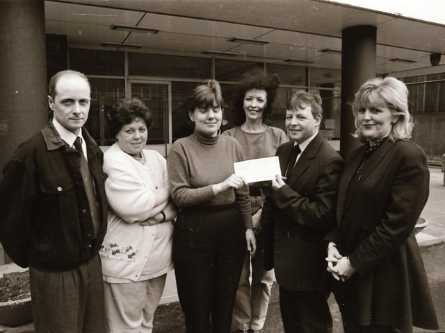 St Brigid's High School cheque handover.
