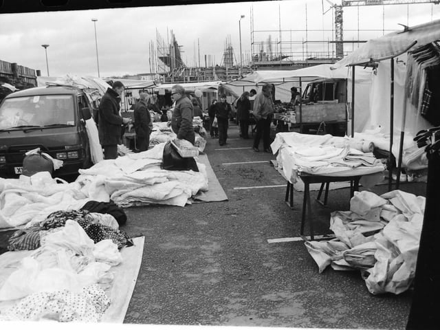 Wrapping it up at the Foyle Street market.