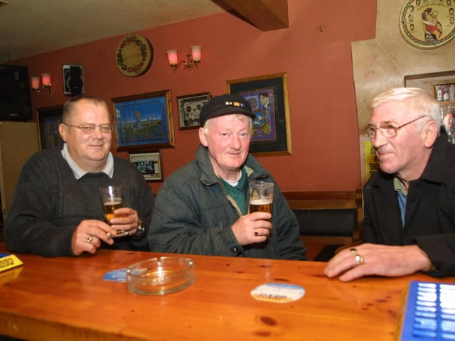 Enjoying a pint in Derry bars 20 years ago in 2003