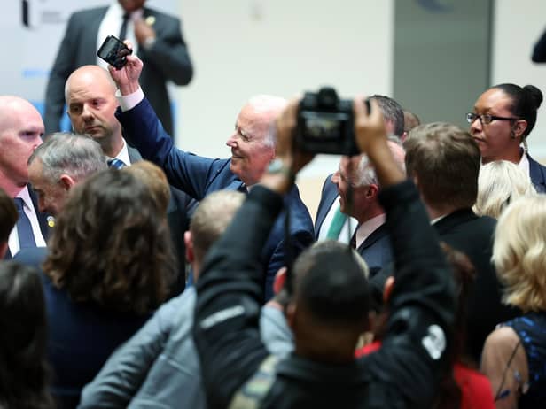 US President Joe Biden visits the new Ulster University Belfast Campus.
