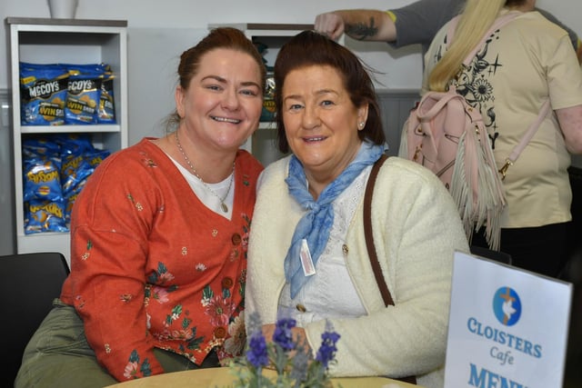 Emma and Doris Sharkey pictured the newly opened Cloisters Café based in Aras Cholmcille in the grounds of St Columbas Long Tower Church. Photo: George Sweeney
