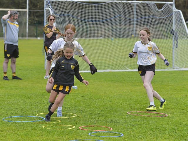 Enjoying the activities at the Mary’s Ardmore GAA Summer Camp. Photo: George Sweeney / Derry Journal