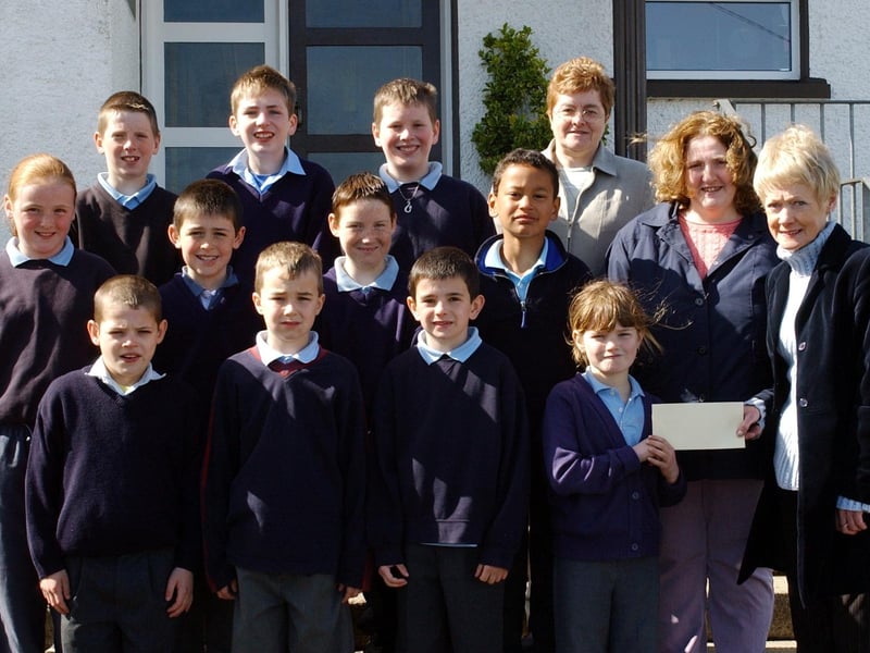 Local children who fundraised for the children of Chernobyl.