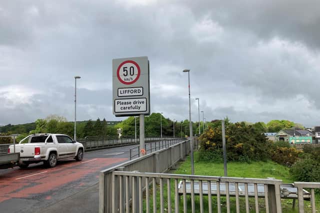 Lifford Bridge which for most people living in Northern Ireland can be crossed without obstruction. Under Common Travel Area restrictions though, many families are unable to make the short journey into the Republic of Ireland without a visa.