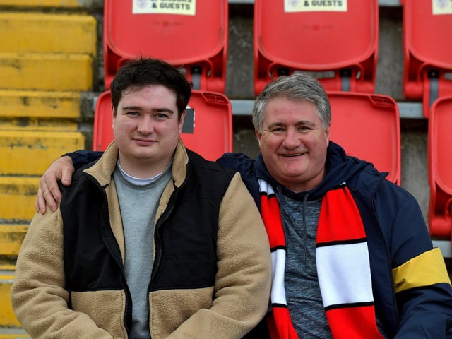 Fans at the Derry City versus St Patrick’s Athletic game. DER2317GS-67