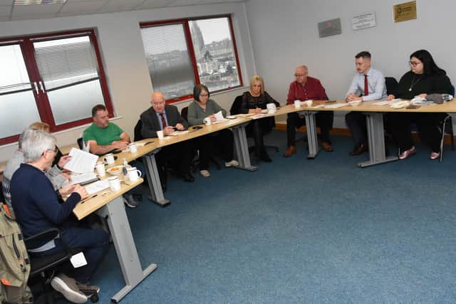 Officers and committee members pictured at Frida’s Advice North-West AGM held at the Embassy Building, Strand Road, Derry.