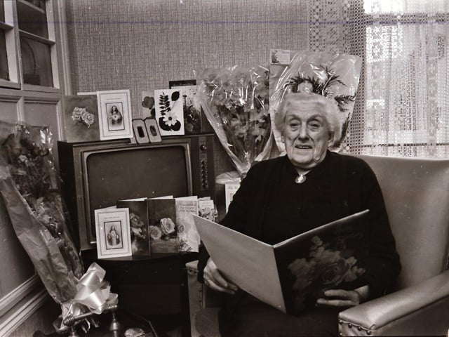 Mrs. Kate Keelan, Letterkenny celebrating her 100th birthday.