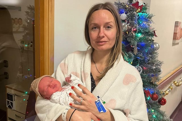 A baby girl Solomia Shudiehova was born at 7:41am to Poliina and Serhii originally from Ukraine now living in Derry, weighing 7lbs 5oz.
