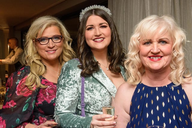 Jeanie Owens, Grace O’Kane and Sandra Gallagher pictured at Londonderry Musical Society’s 60th Anniversary dinner in the White Horse Hotel. Picture Martin McKeown. 14.01.23