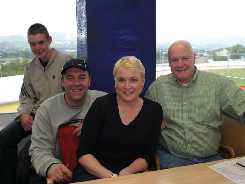Punters enjoying a night out at the Lifford dog track in May 2004.