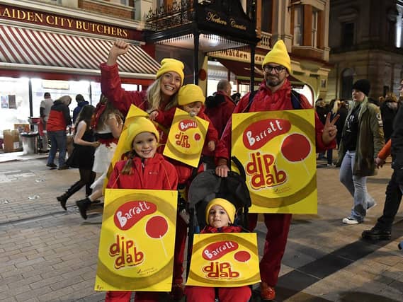 Revellers in costume at the Halloween festivities on Friday evening. Photo: George Sweeney