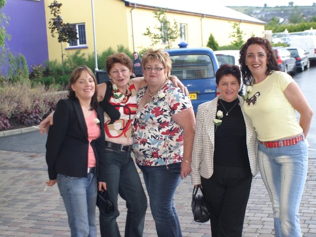 People enjoying a day out at the greyhound races in Lifford, County Donegal 20 years ago back in June 2004.