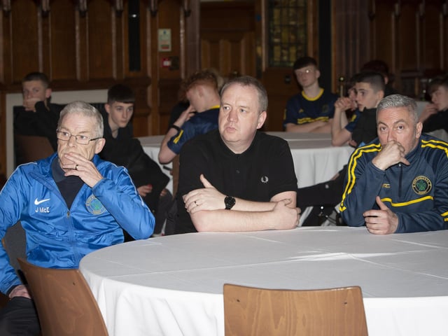 Committee members Hen McDaid, Liam McGilloway and Jock Dunne pictured at Friday’s reception.