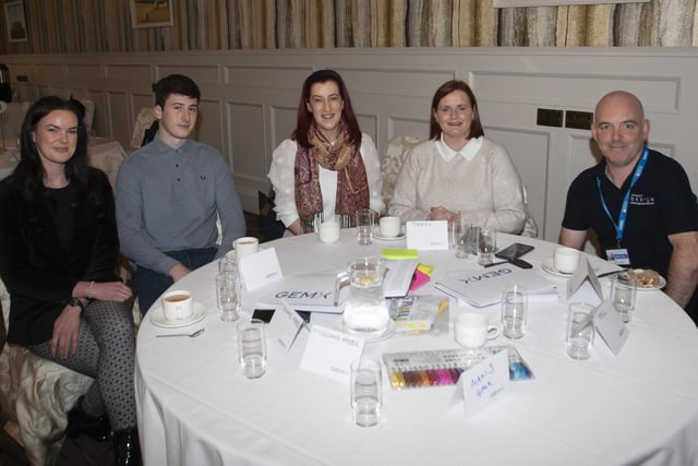 Group pictured at Tuesday’s GEMX event at An Grianan Hotel, Burt, County Donegal. From left, Sharon Harkin, NWRC, Caolan Black, Terex, Niamh Hand, Terex, Leona McGee, Terex and Philip Devlin, NWRC.