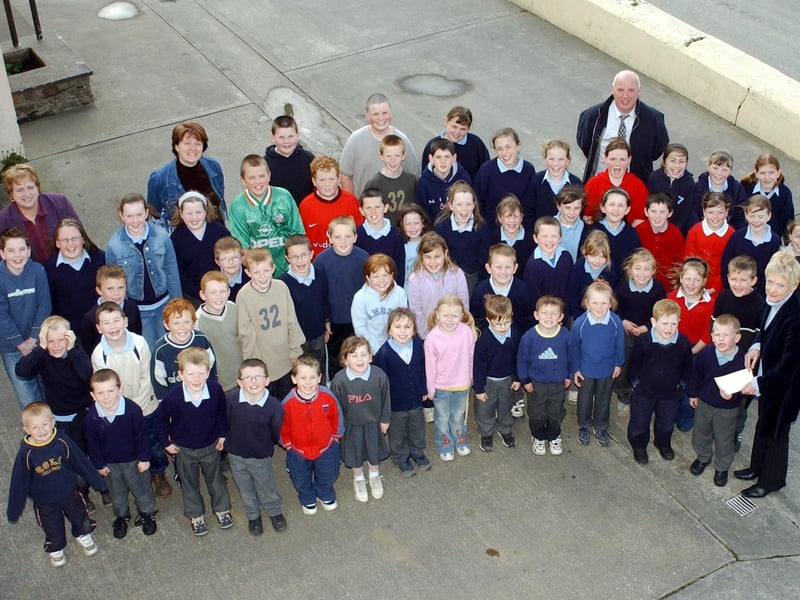 Local schoolchildren who fundraised for the children of Chernobyl.