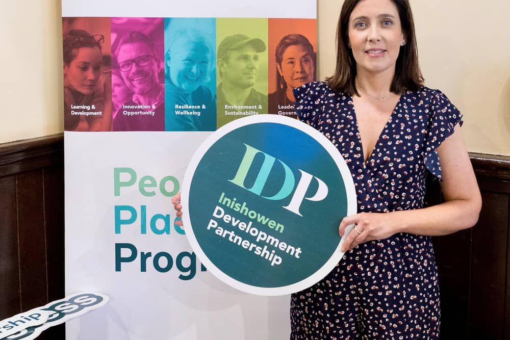 Aine McLaughlin, community development officer with IDP, at the previous volunteer Fair in Carn.