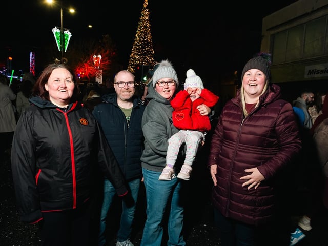 Strabane was packed with festive cheer on Saturday as crowds of visitors wrapped up warm and filled the town centre for the annual Christmas Lights Switch-On.