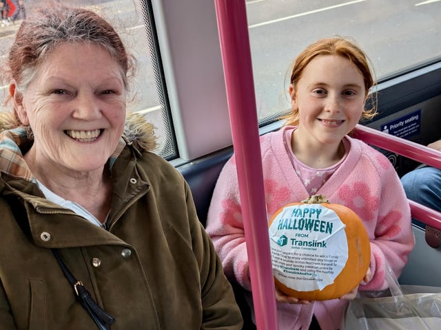 Translink Hallowe'en pumpkin surprise delights bus and rail passengers