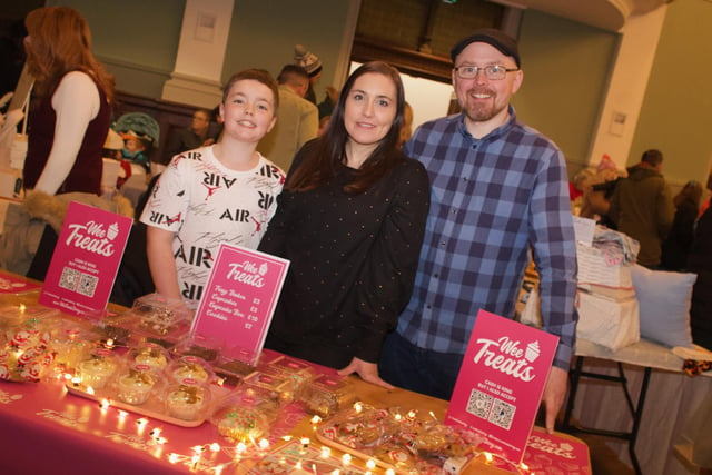 The owners of Wee Treats at their stall at the Derry Business Collective’s Christmas Market in St Columb’s Hall on Sunday.