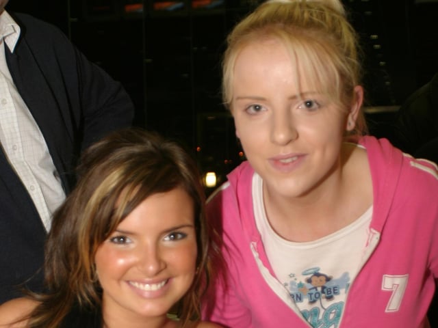 Derry people meeting Nadine Coyle and her family at the Lifford Races in October 2003