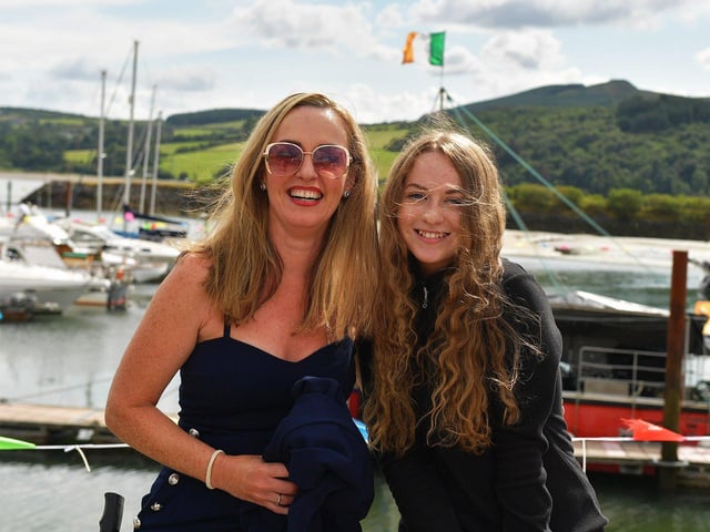 Some of the visitors to the Fahan Marina on Sunday afternoon for the blessing of the boats. Photo: George Sweeney. DER2326GS - 16